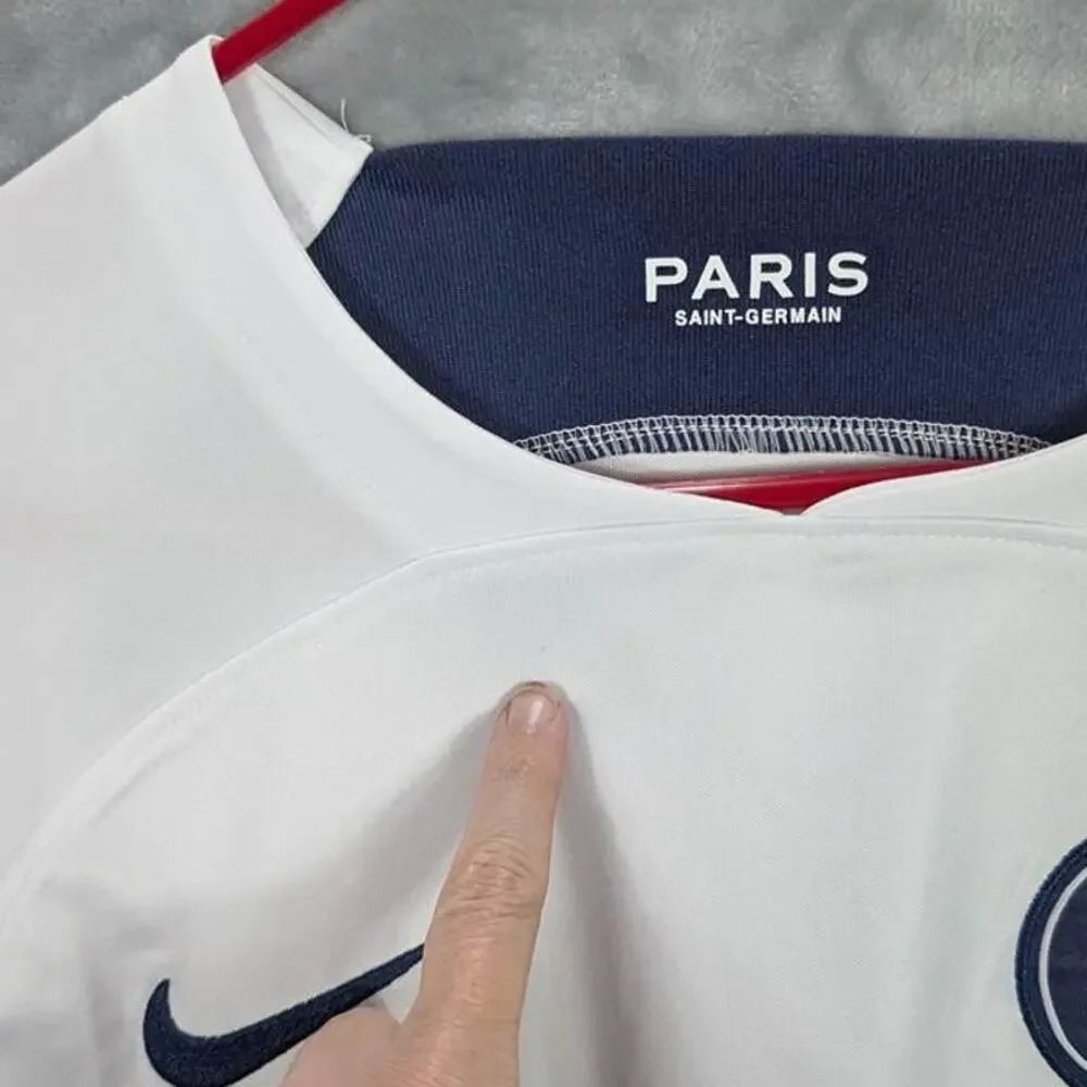 Nike Soccer Jersey Mens Medium White Colorblock Dri-FIT Paris Saint-Germain